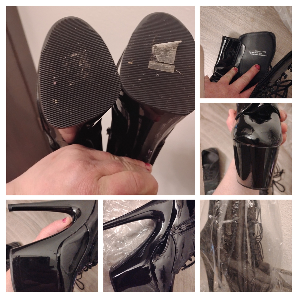 Black High Gloss Heels Sleek Silhouette